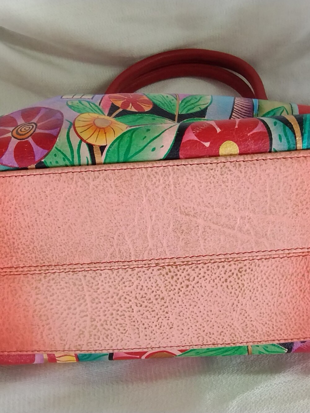 Anna by Anuschka Village of Dreams Bag Hand-Painted Leather Beautiful - Picture 4 of 16